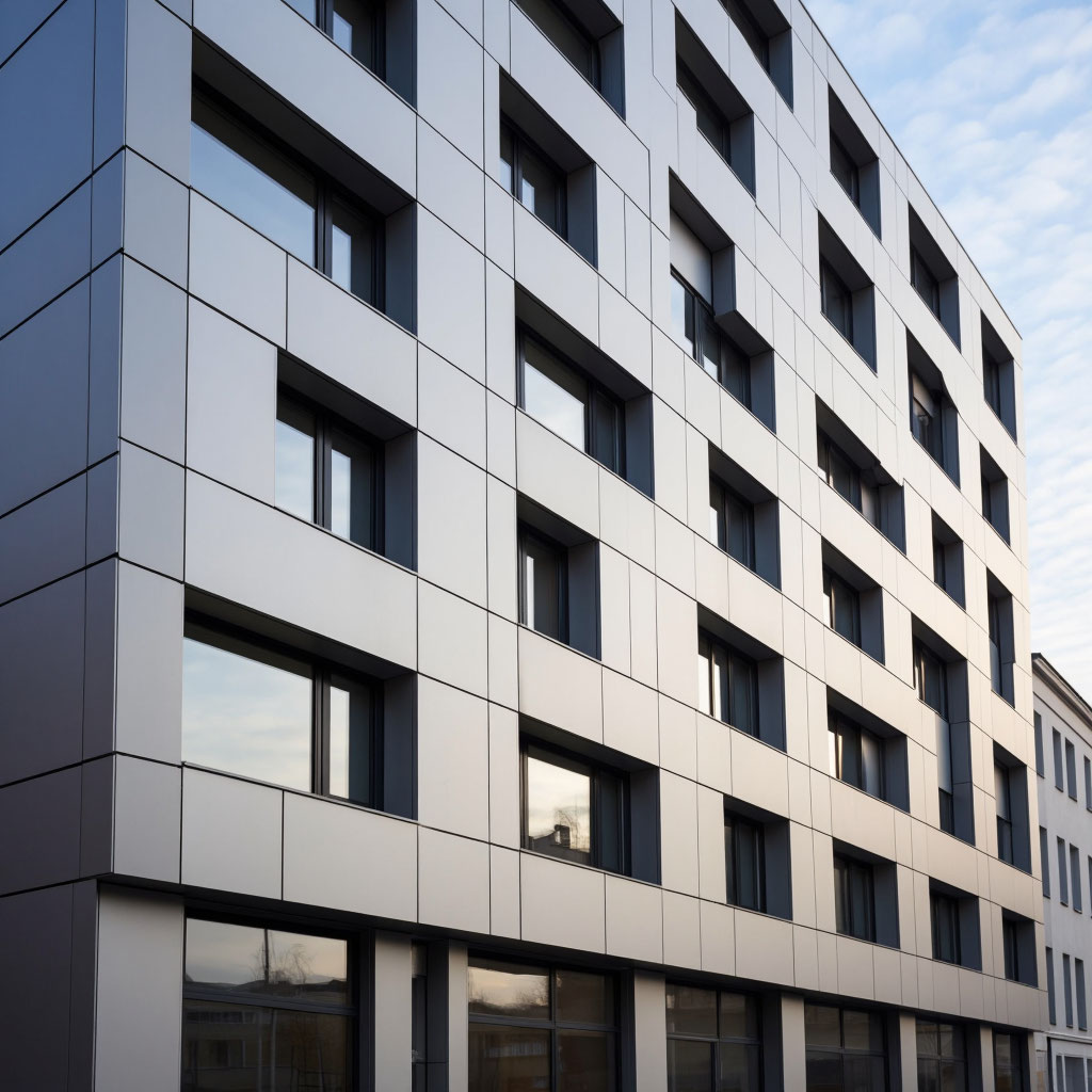 вентелируемый фасад серый