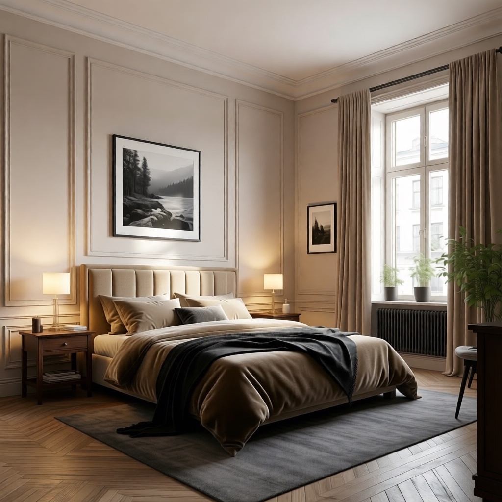 бархат в спальне