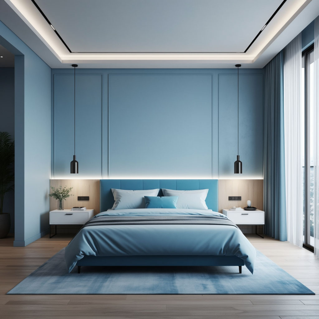 спальна 2026 в голубых тонах