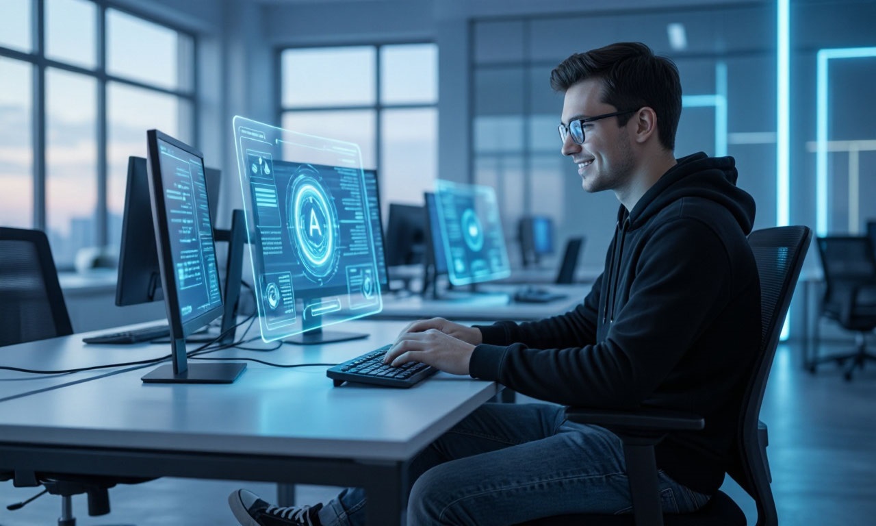 программист работает с гемини