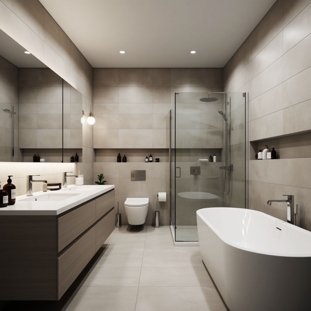 Тренды плитки для ванной 2026: от эко-керамики до яркого мрамора